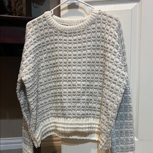 Neiman Marcus RAGA  Textured Cream Sweater